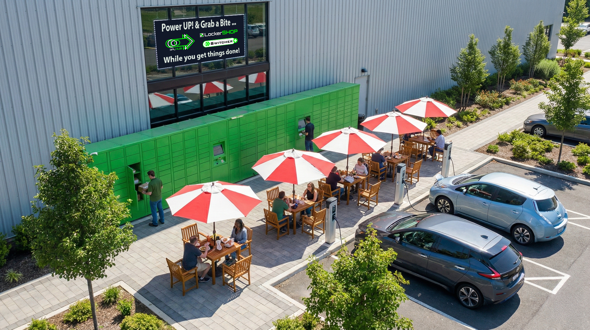 Shared CommunityHUB and LockerSHOP Precinct Exterior